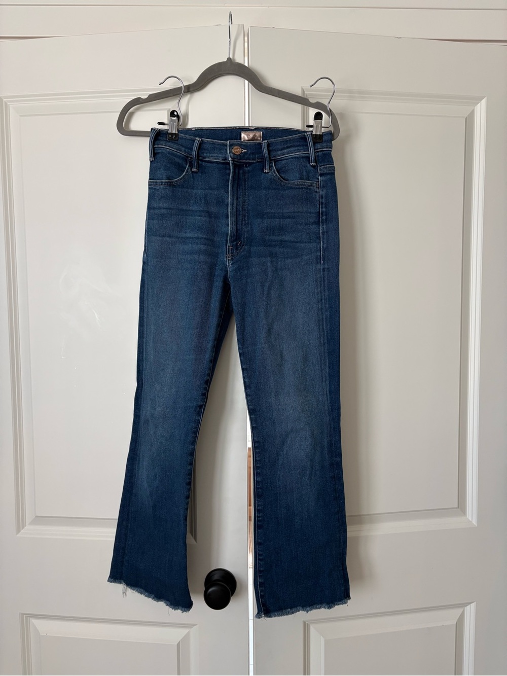 MOTHER Dark Blue Straight Leg Jeans